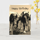 Carte d'anniversaire Horsey (Fleur jaune)