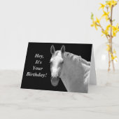 Carte d'anniversaire Horsey (Fleur jaune)