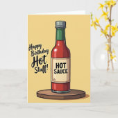Carte d'anniversaire Hot Stuff (Fleur jaune)