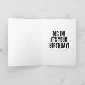 CARTE D'ANNIVERSAIRE HUMOREUSE PIZZA (Intérieur)