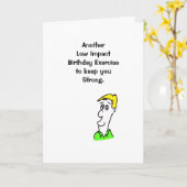 Carte d'anniversaire humoristique (Fleur jaune)