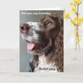 Carte d'anniversaire humoristique (Fleur jaune)