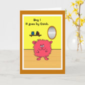 Carte d'anniversaire humoristique (Fleur jaune)