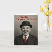 Carte d'anniversaire humoristique (Fleur jaune)
