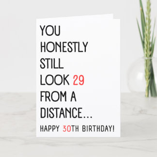 Carte d'anniversaire humoristique 30 ans