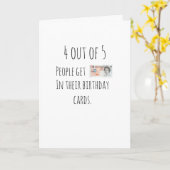 Carte d'anniversaire humoristique argent (Fleur jaune)