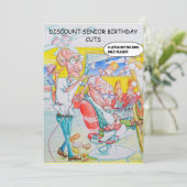 Carte d'anniversaire humoristique d'âge moyen (Debout devant)