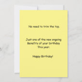 Carte d'anniversaire humoristique d'âge moyen (Dos)