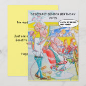 Carte d'anniversaire humoristique d'âge moyen (Devant / Derrière)