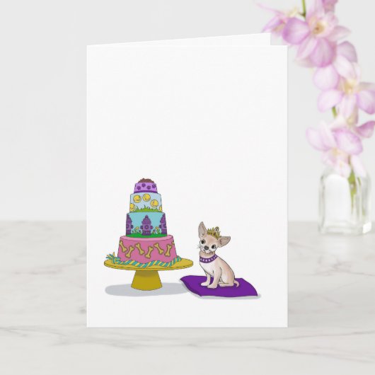 Carte d'anniversaire humoristique de chien (Orchidée)