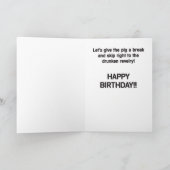 Carte d'anniversaire humoristique de festivités (Intérieur)