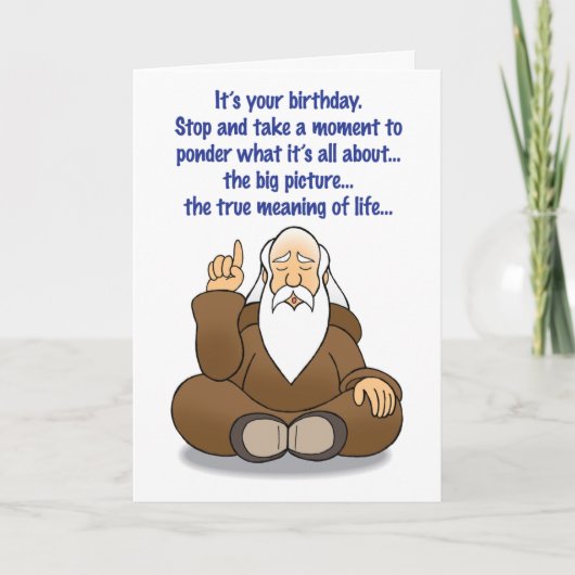 Carte d'anniversaire humoristique de Guru (Devant)