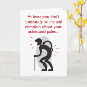 Carte d'anniversaire humoristique de maux et de (Fleur jaune)