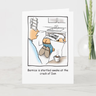 Carte d'anniversaire humoristique de plombier