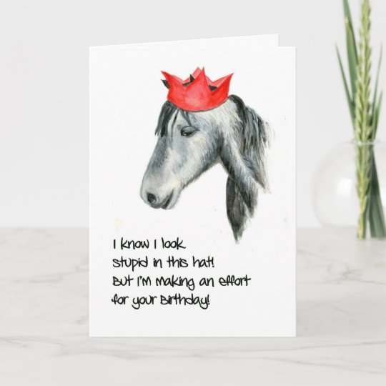 Carte D Anniversaire Humoristique De Poney De Zazzle Be