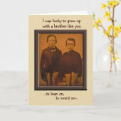 Carte d'anniversaire humoristique des frères (Fleur jaune)