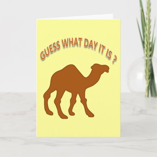 Carte d'anniversaire humoristique 'Devinez quel jo (Devant)