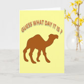 Carte d'anniversaire humoristique 'Devinez quel jo (Fleur jaune)