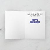 Carte d'anniversaire humoristique d'oiseau tôt (Intérieur)