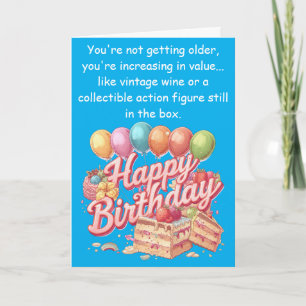 Carte d'anniversaire humoristique et humour d'obse