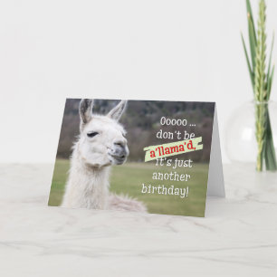 Carte d'anniversaire humoristique - La joyeuse Lla