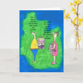 Carte D'Anniversaire Humoristique Lady Avec Des Fo (Fleur jaune)