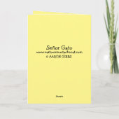 Carte d'anniversaire Humoristique Moustache Chat P (Dos)
