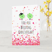 Carte d'anniversaire humoristique petits pois (Fleur jaune)