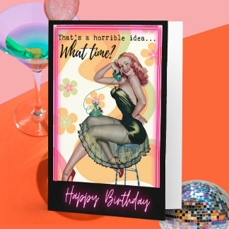 Carte d'anniversaire humoristique pour femme Meill