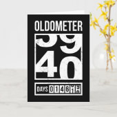 Carte d'anniversaire humoristique pour les 40 ans, (Fleur jaune)