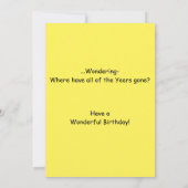 Carte d'anniversaire humoristique pour quadragénai (Dos)