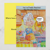 Carte d'anniversaire humoristique pour quadragénai (Devant / Derrière)