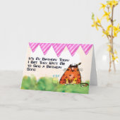 Carte d'anniversaire humoristique pour un chat (Fleur jaune)