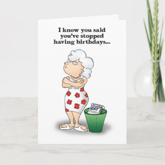Carte d'anniversaire humoristique sans sens