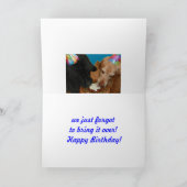 Carte d'anniversaire Humour de chien (Intérieur)