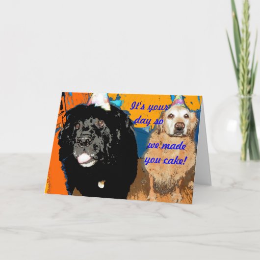 Carte d'anniversaire Humour de chien (Devant)