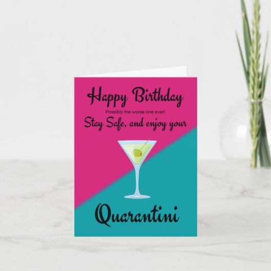 Carte d'anniversaire Humour de quarantaine pendant (Devant)