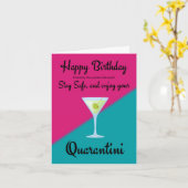 Carte d'anniversaire Humour de quarantaine pendant (Fleur jaune)
