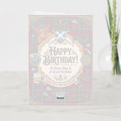 Carte d'anniversaire humour tartan écossais (Dos)