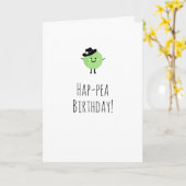 Carte d'Anniversaire Humourante Cute Pea (Fleur jaune)