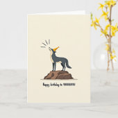 Carte d'anniversaire Hurlement (Fleur jaune)