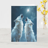 Carte d'anniversaire hurlement arctique (Fleur jaune)