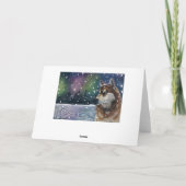Carte d'anniversaire Husky (Dos)