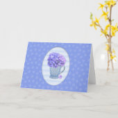 Carte d'anniversaire Hydrangea (Fleur jaune)