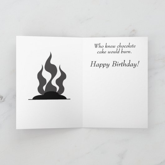 Carte d'anniversaire idiote de chat (Intérieur)