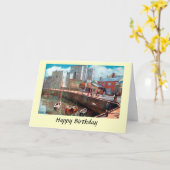 Carte d'anniversaire - Île de Man, Château de Rush (Fleur jaune)