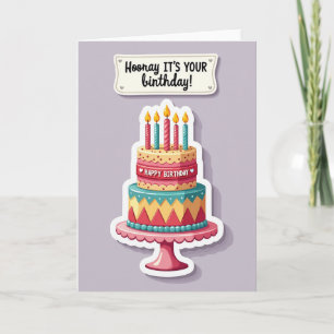 Carte d'anniversaire illustrée