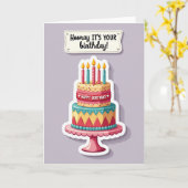 Carte d'anniversaire illustrée (Fleur jaune)