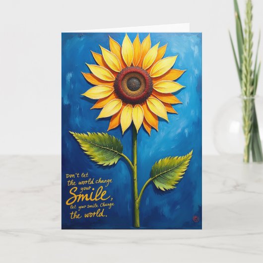 Carte d'anniversaire Impasto Bloom (Devant)