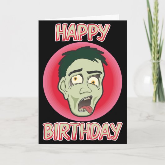 Carte d'anniversaire impressionnante de zombi (Devant)